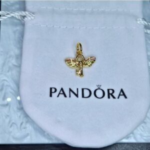 Pandora Harry Potter Winged Key Pendant, Gold-Plated Snitch